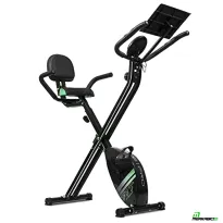 Cecotec Bicicleta Estática Plegable con Volante de Inercia de 2,5 Kg X-Bike Pro. Sistema Silence Fit, Respaldo, Manillar y Sillín Regulable, Pulsómetro, Pantalla LCD, Ruedas, Peso máximo 100 Kg