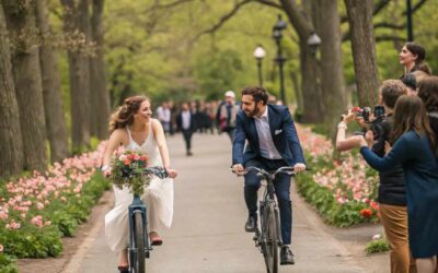 una boda en bici