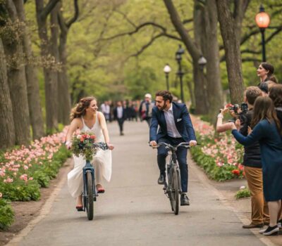 una boda en bici