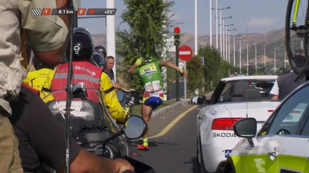 atropello de Peter Sagan en la Vuelta