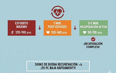 Guía de pulsaciones que te indica que recuperaste bien
