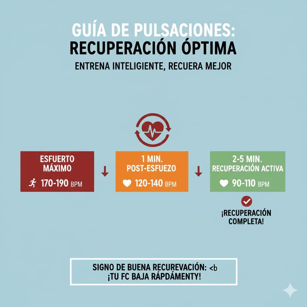 Guía de pulsaciones que te indica que recuperaste bien