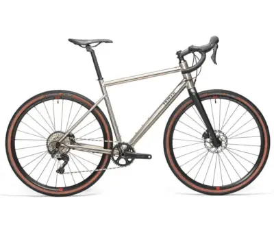 bicicleta de gravel cuadro titanio shimano grx ruedas fulcrum triban grvl 900 ti