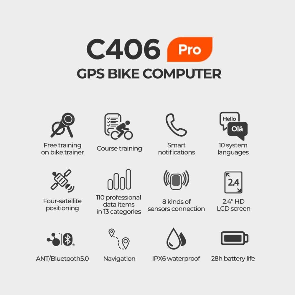 GPS de ciclismo Magene C406