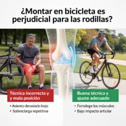 ¿Montar en bicicleta es perjudicial para las rodillas del ciclista?