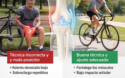 ¿Montar en bicicleta es perjudicial para las rodillas del ciclista?