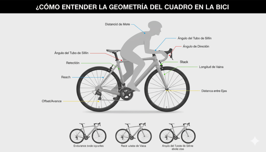 Cómo entender la geometría del cuadro en la bici