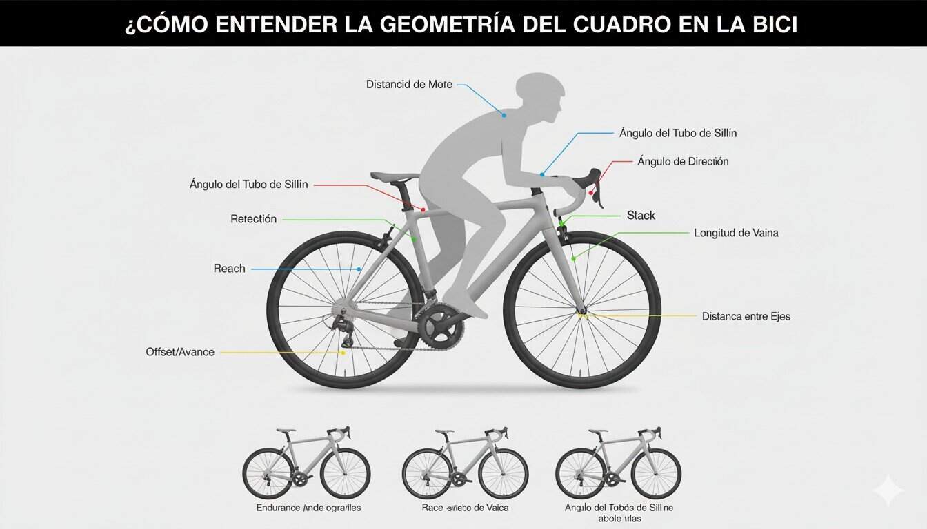 Cómo entender la geometría del cuadro en la bici