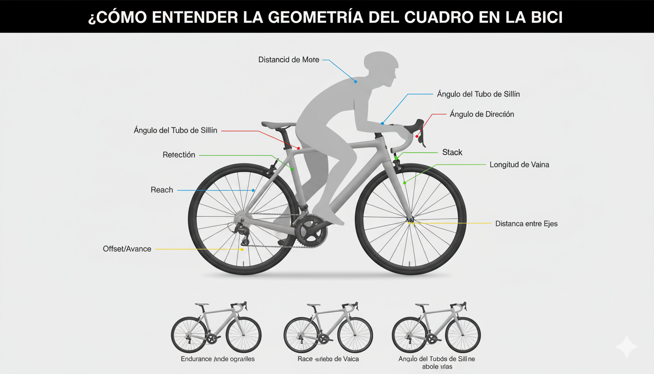 Cómo entender la geometría del cuadro en la bici