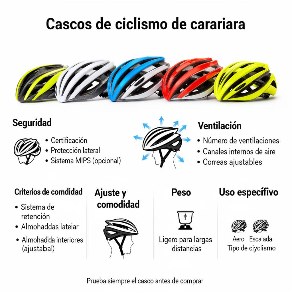 Cascos de carretera. Criterios de elección