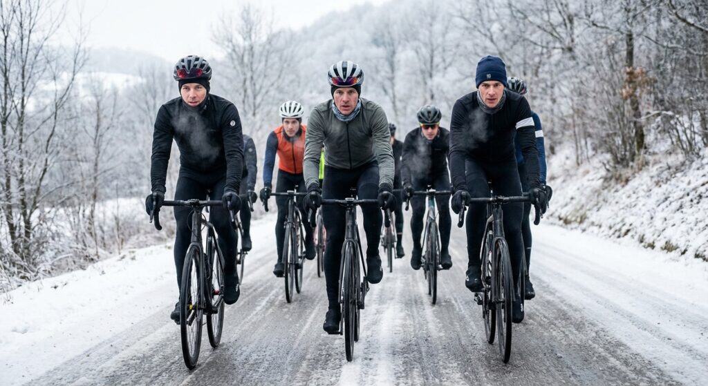Los ciclistas adelgazan en invierno
