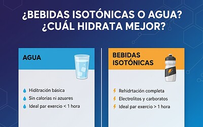Bebidas isotónicas o agua