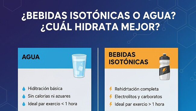 Bebidas isotónicas o agua