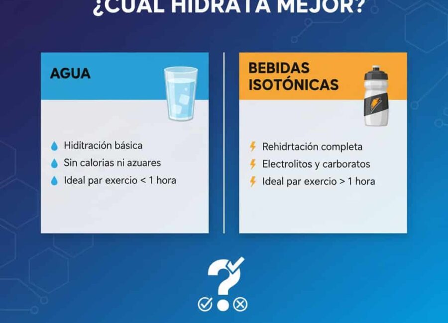 Bebidas isotónicas o agua