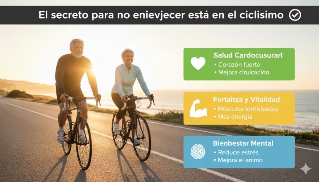 El secreto para no envejecer está en el ciclismo
