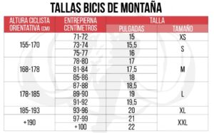 que tamano de bicicleta mtb necesito