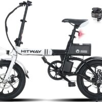 Descubre la bicicleta eléctrica plegable HITWAY: alcance de hasta 25-60km y batería extraíble