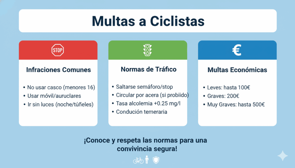 Multas a ciclistas