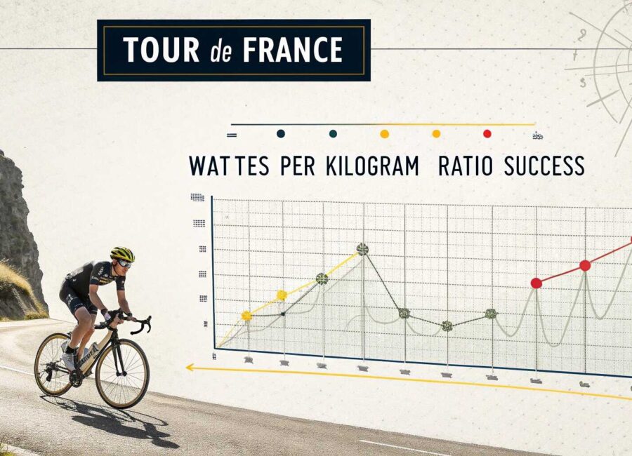 Cálculo del mejor ratio vatio/kilo para triunfar en el Tour de Francia