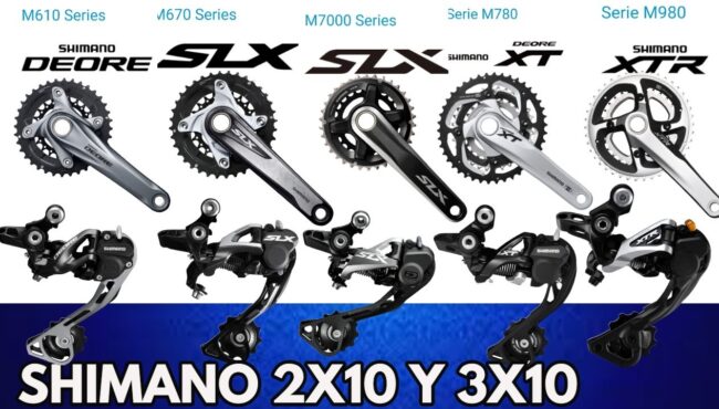 gamas de transmision shimano en ciclismo de montana