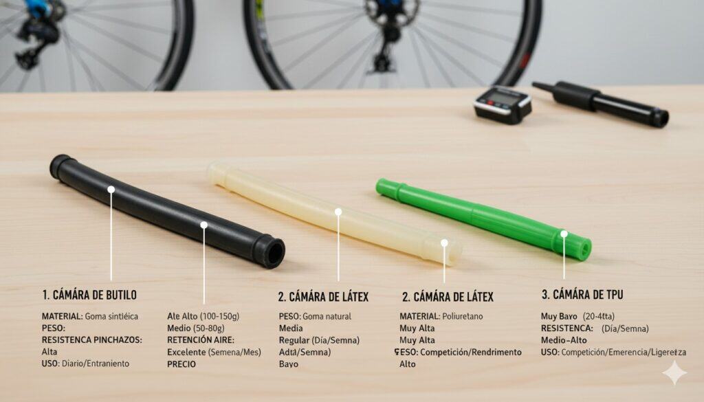 Diferencias Cámaras Butilo, Látex, TPU