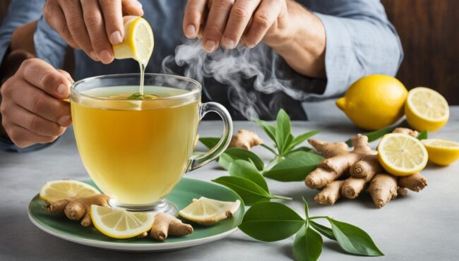 Infusion de jengibre te y limon