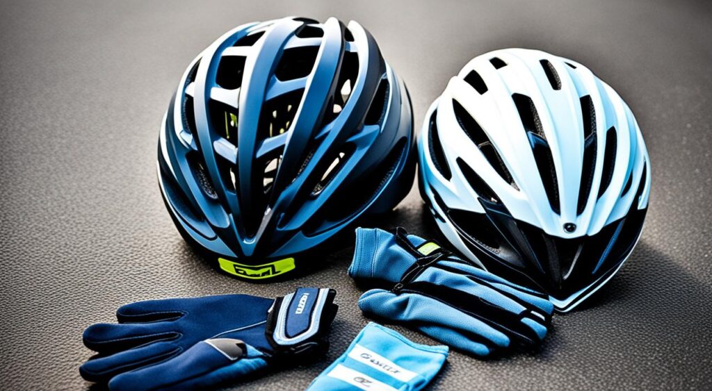 almacenamiento de guantes dentro del casco