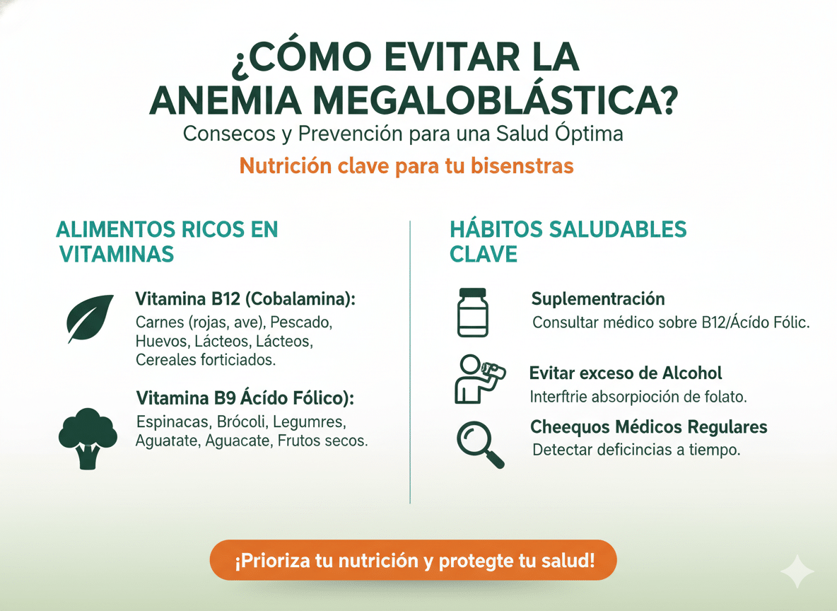 Cómo evitar la anemia megaloblástica