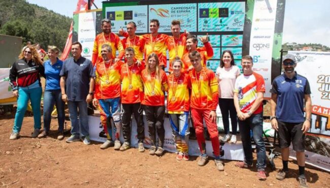 telma torregrosa y alex marin campeones de espana de dh en teror