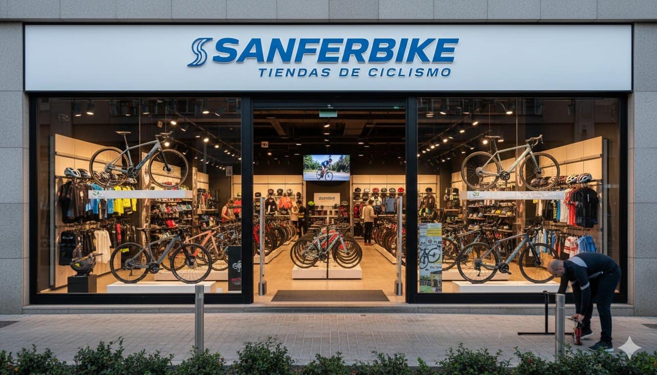 Sanferbike tienda de bicicletas en Madrid - interior con modelos de carretera y MTB