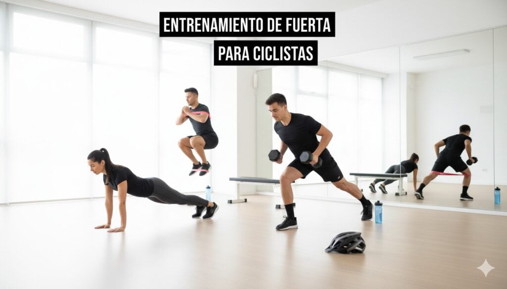 haz imagen de entrenamiento de fuerza para ciclistas