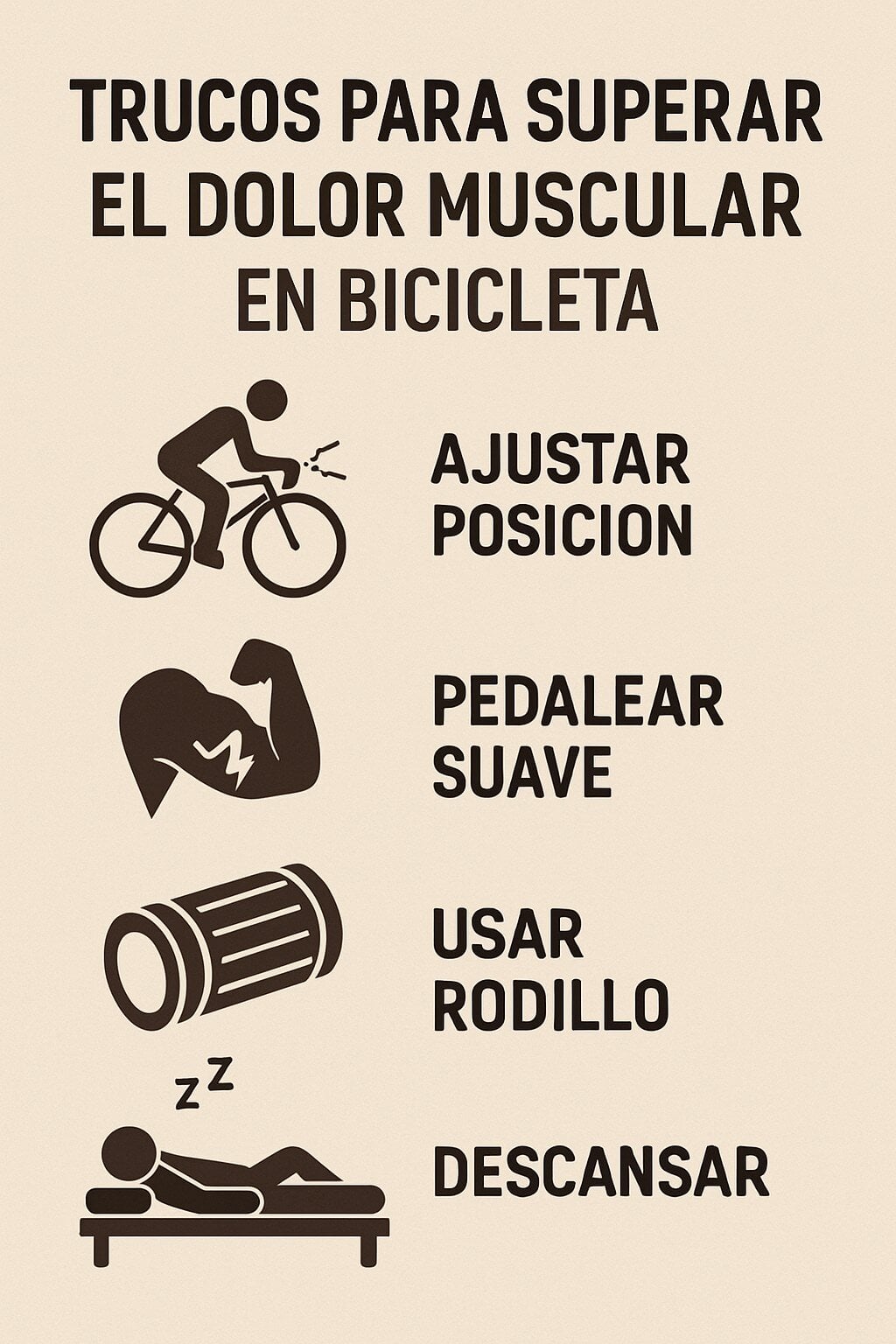 Trucos para superar el dolor muscular en bicicleta