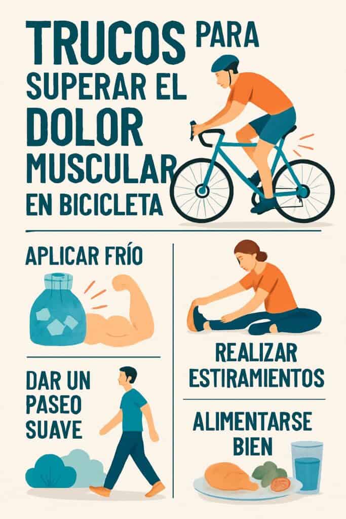 Trucos para superar el dolor muscular en bicicleta