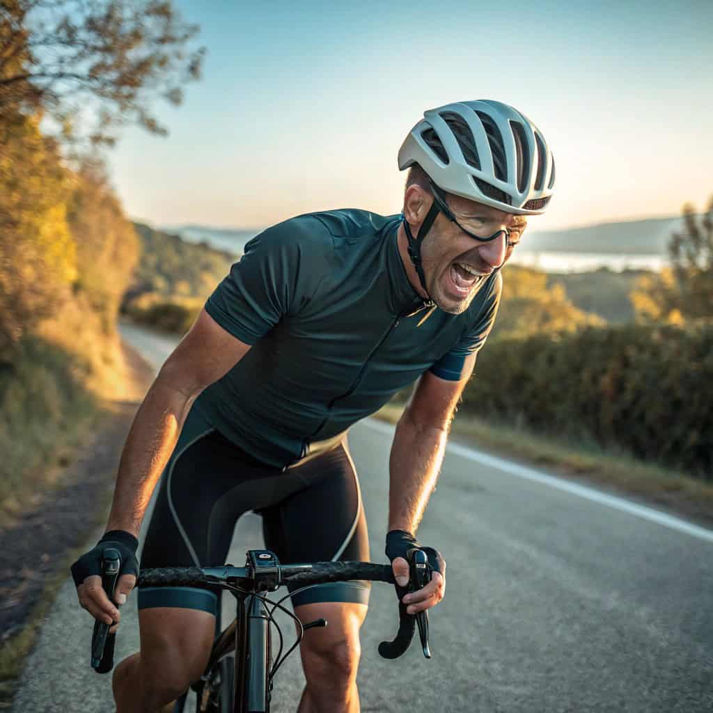dolor de espalda en bicicleta