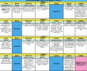 entrenamientos para triatletas planificacion