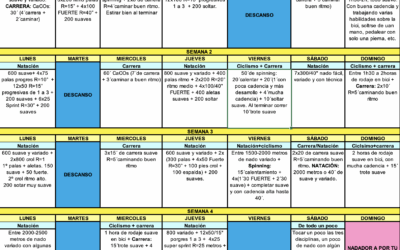 entrenamientos para triatletas planificacion