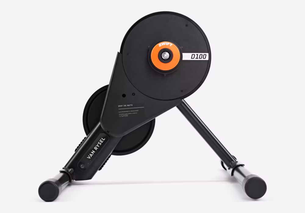 rodillo entrenamiento van rysel d100 zwift click and cog
