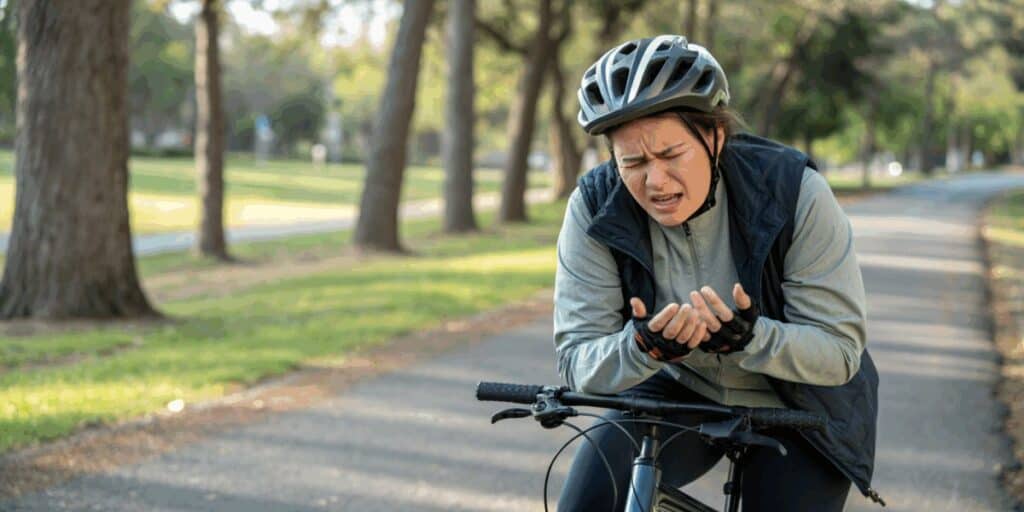 Sientes hormigueo en las manos al montar en bici