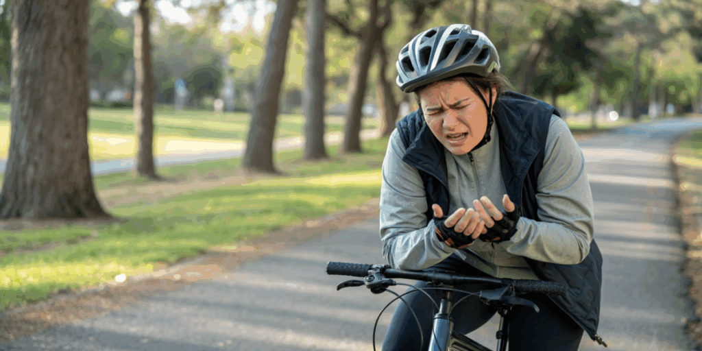 Sientes hormigueo en las manos al montar en bici