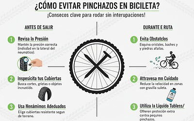 Cómo evitar pinchazos en bicicleta