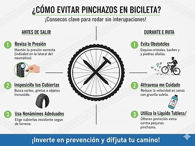 Cómo evitar pinchazos en bicicleta