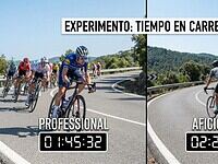 Experimento cuánto tiempo puede sacar un ciclista profesional a un aficionado en carrera