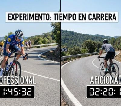 Experimento cuánto tiempo puede sacar un ciclista profesional a un aficionado en carrera