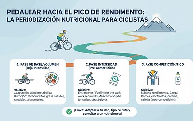 Pedalear hacia el pico de rendimiento: La periodización nutricional para ciclistas
