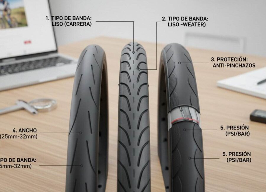 Como elegir una cubierta para una bicicleta de carretera