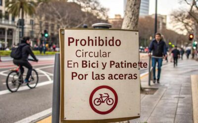 prohibido circular en bici y patinete por las acer