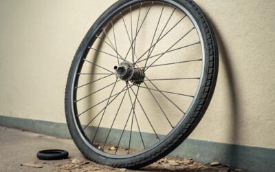 rueda bicicleta pinchada