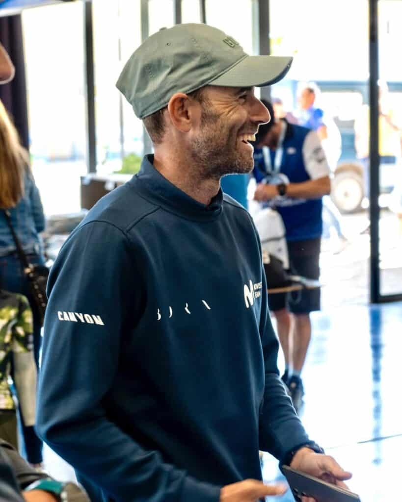 Absolute star of the show. @alejandvalverde x @marchalaindomable @bornlivingyoga @gobik wear MovistarTeamGravelSquad
