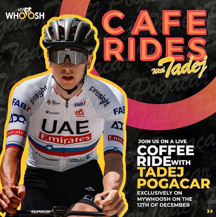 Pedalea con Pogacar en MyWhoosh