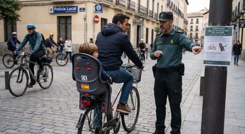 Legalidad sillas para bicicletas en España
